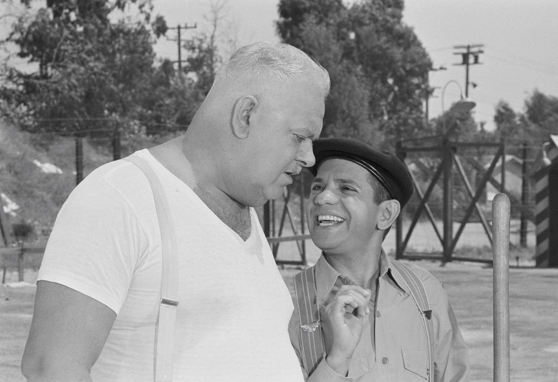 (L to R) John Banner and Robert Clary on 'Hogan's Heroes' in the episode 'Tanks For the Memory' on CBS