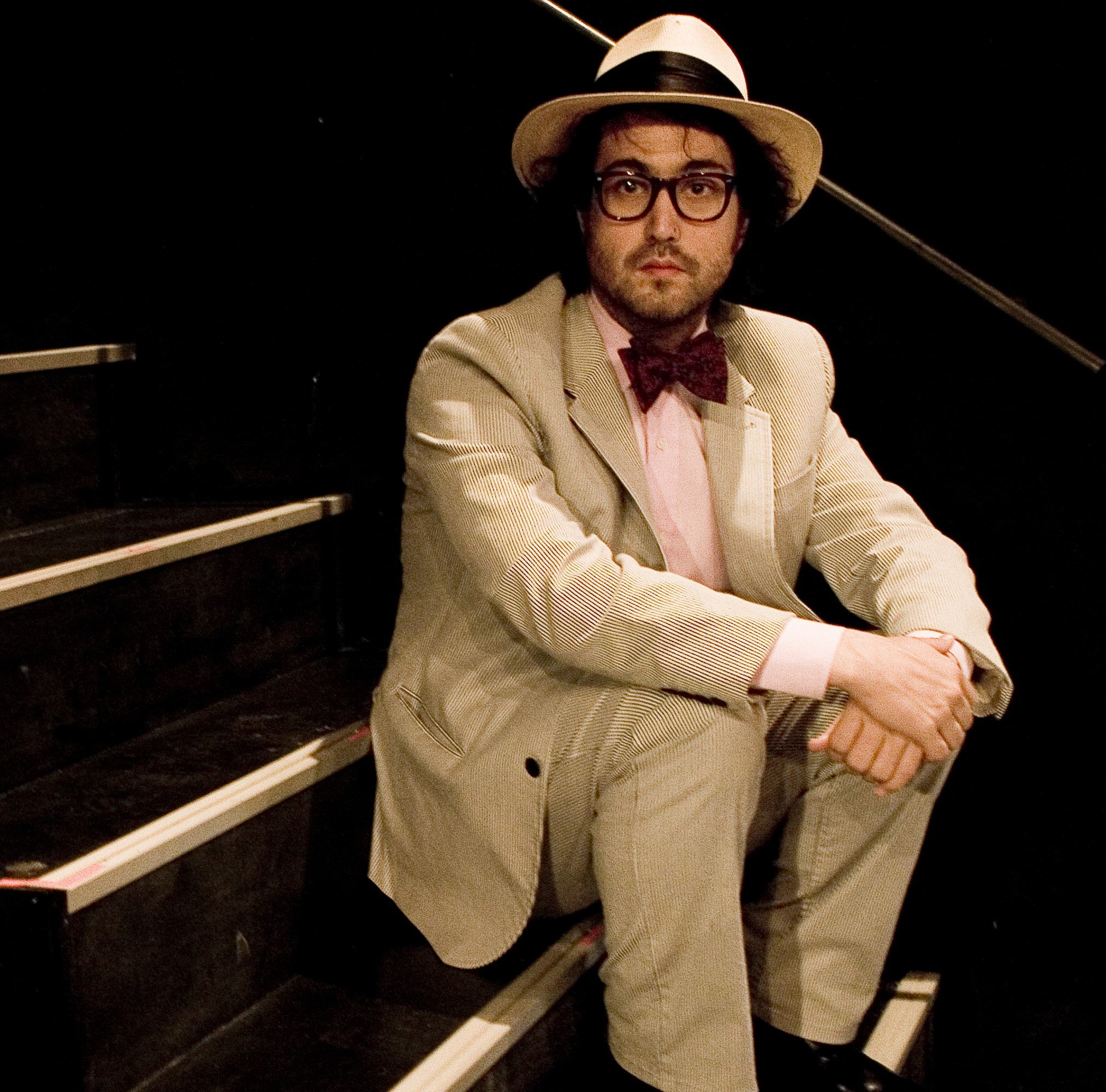 John Lennon's son, Sean Ono Lennon, wearing a hat