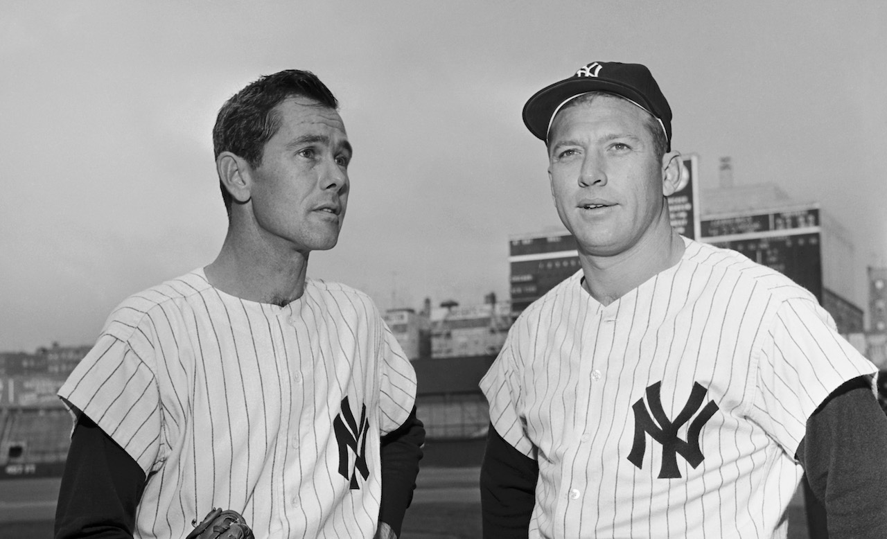 Johnny Carson and Mickey Mantle on 'The Tonight Show' in 1962.