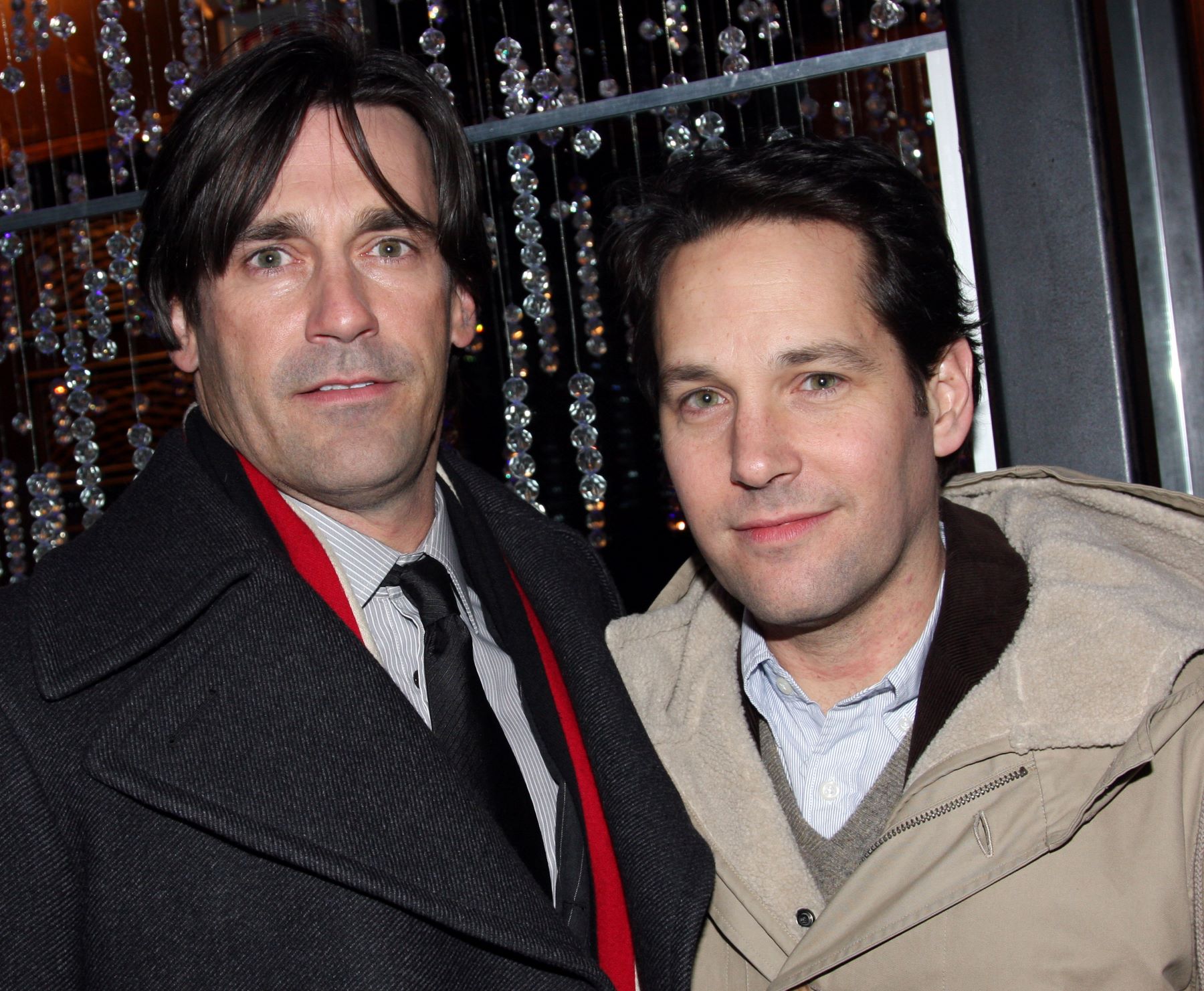 Jon Hamm and Paul Rudd at the 'You're Welcome America: A Final Night with George W. Bush' afterparty