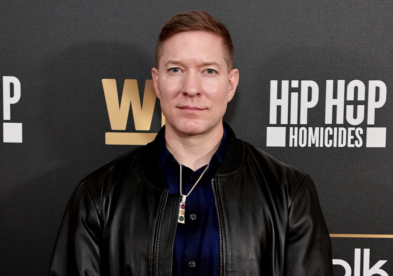 Joseph Sikora poses on red carpet for new we TV show wearing Black leather jacket