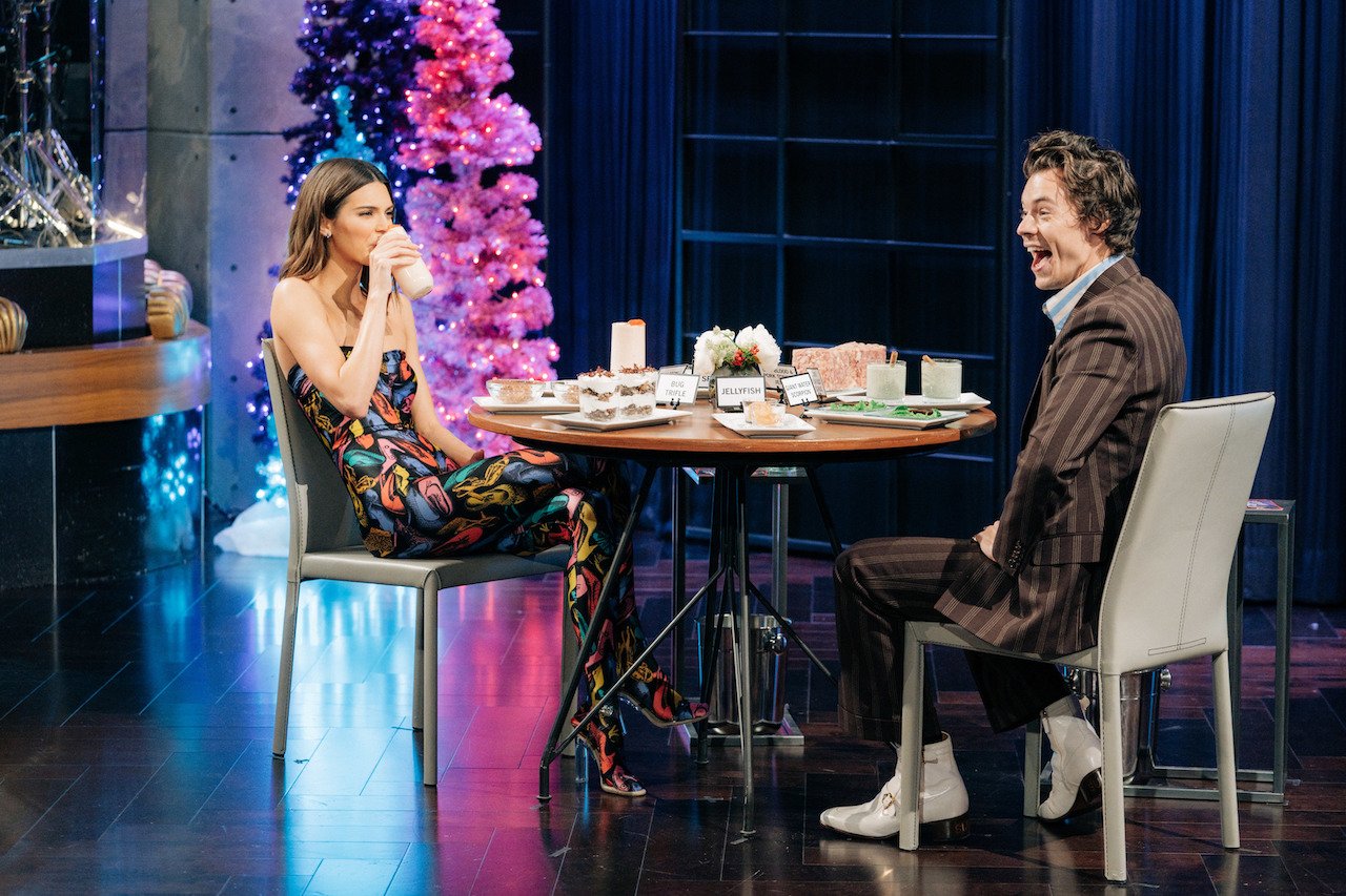 Kendall Jenner and Harry Styles on 'The Late Late Show with James Corden' on December 10, 2019.