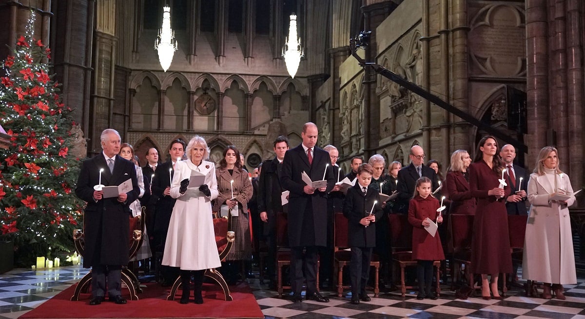 King Charles III and several other members of the British royal family attending the 'Together at Christmas' Carol Service at Westminster Abbey