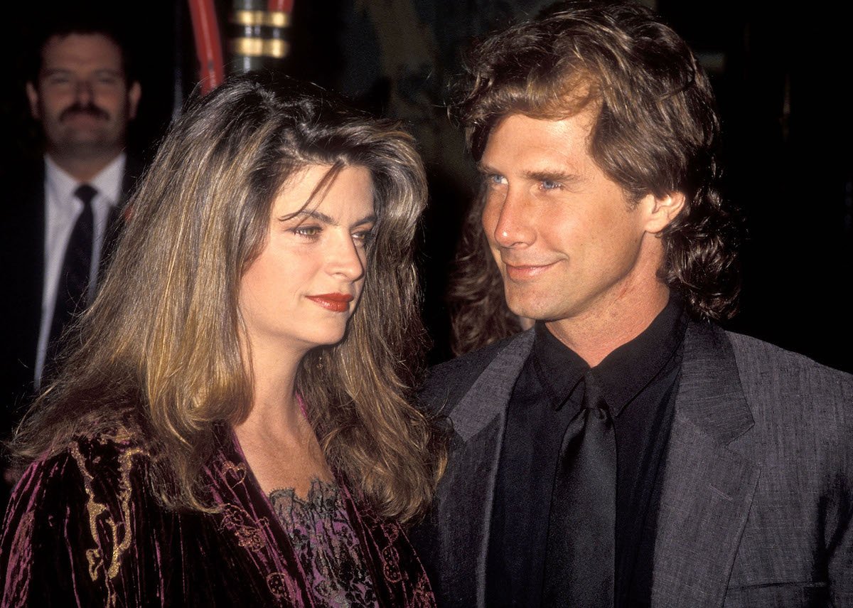 Kirstie Alley and her husband Parker Stevenson at an event