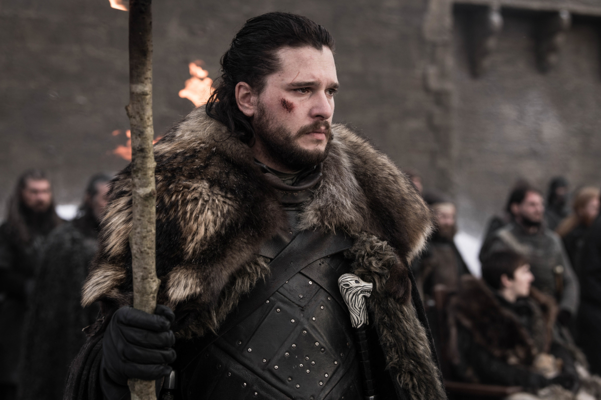 Kit Harington as Jon Snow in an image from season 8 of Game of Thrones