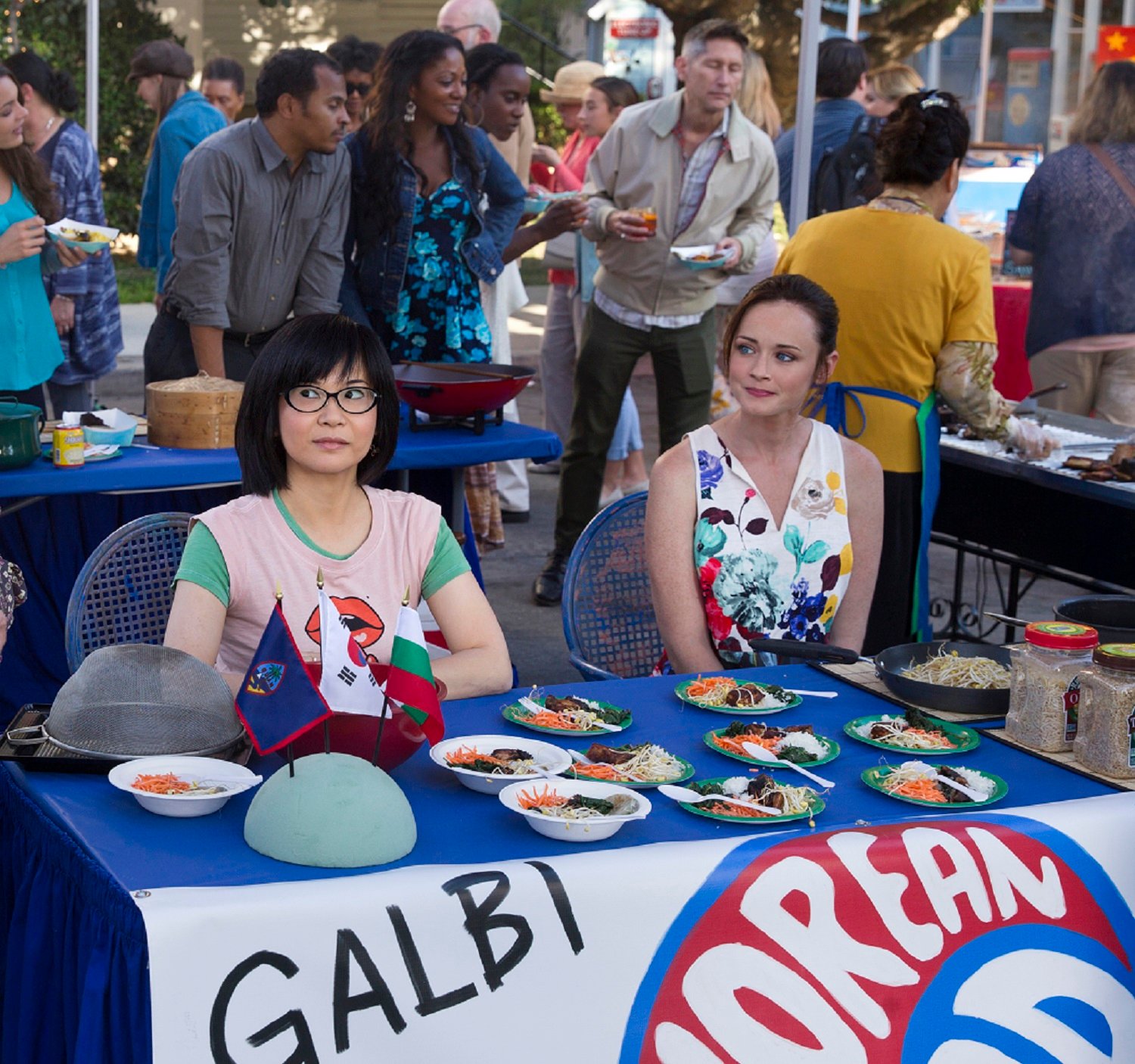 Lane Kim and Rory Gilmore in 'Gilmore Girls: A Year in the Life'. The friends were at the center of several seriously problematic 'Gilmore Girls' moments