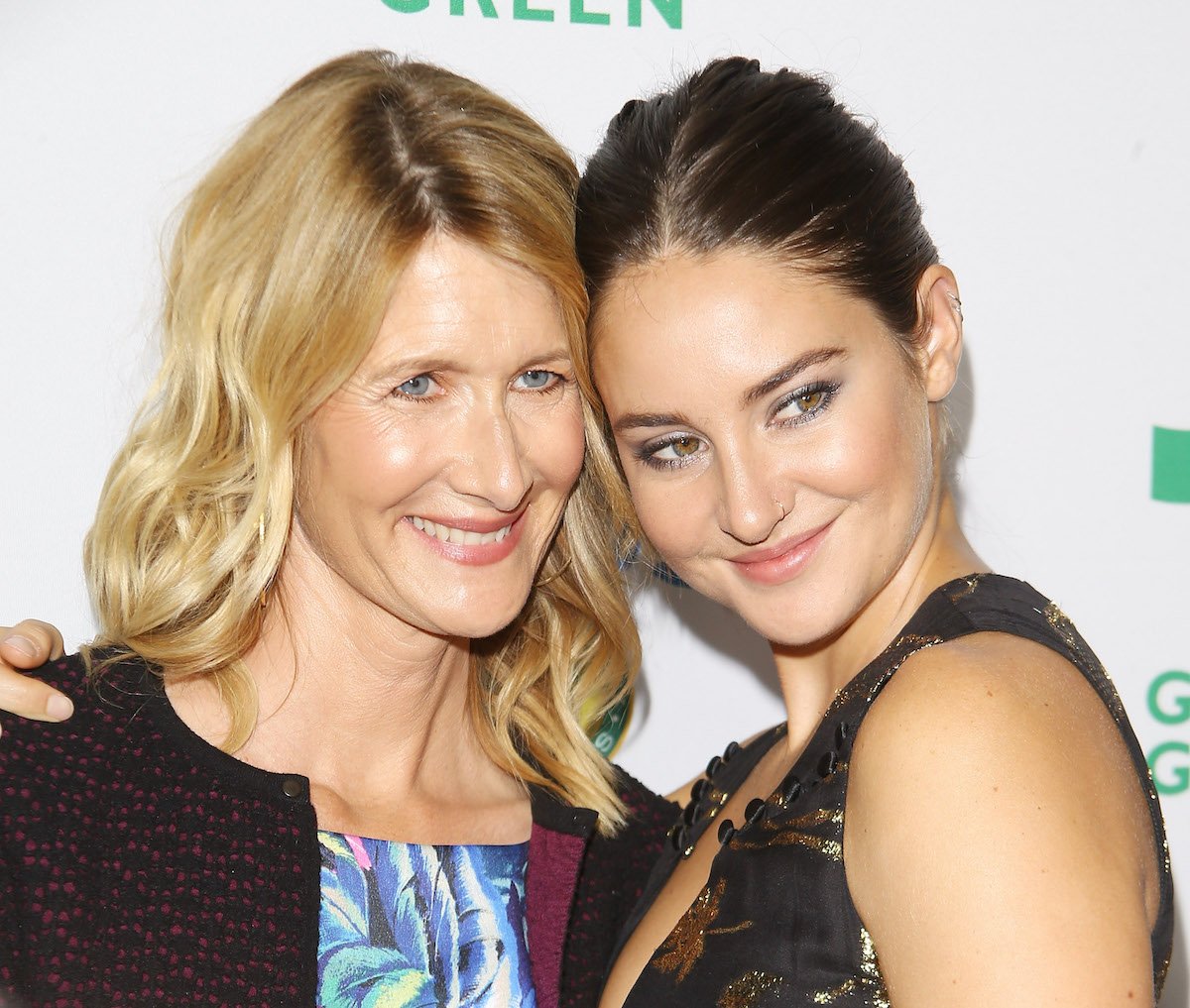 Laura Dern and Shailene Woodley hug on the red carpet