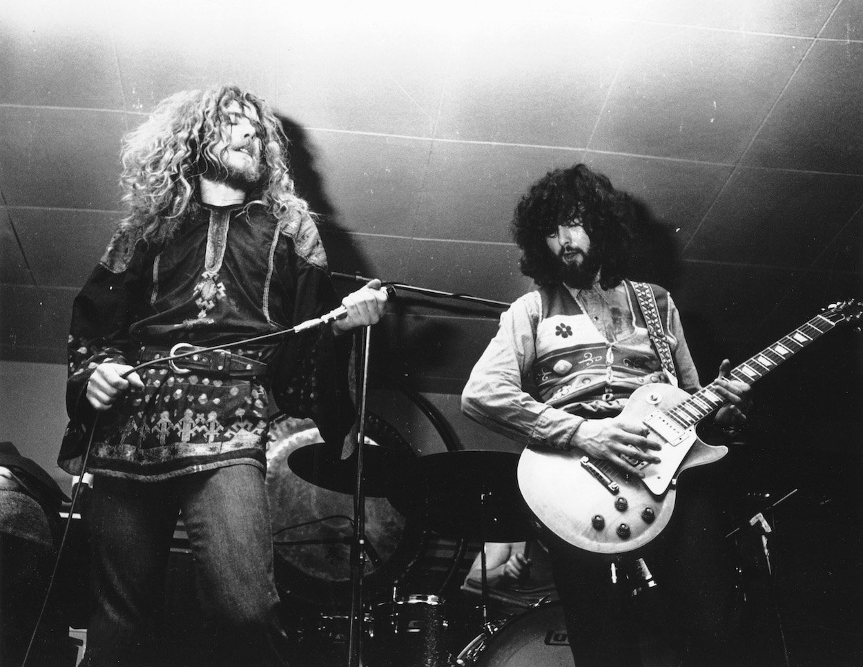 Robert Plant (left) and Jimmy Page, who both acted less than enthusiastic about a Led Zeppelin reunion in the mid-1980s, perform with Led Zeppelin in 1971.