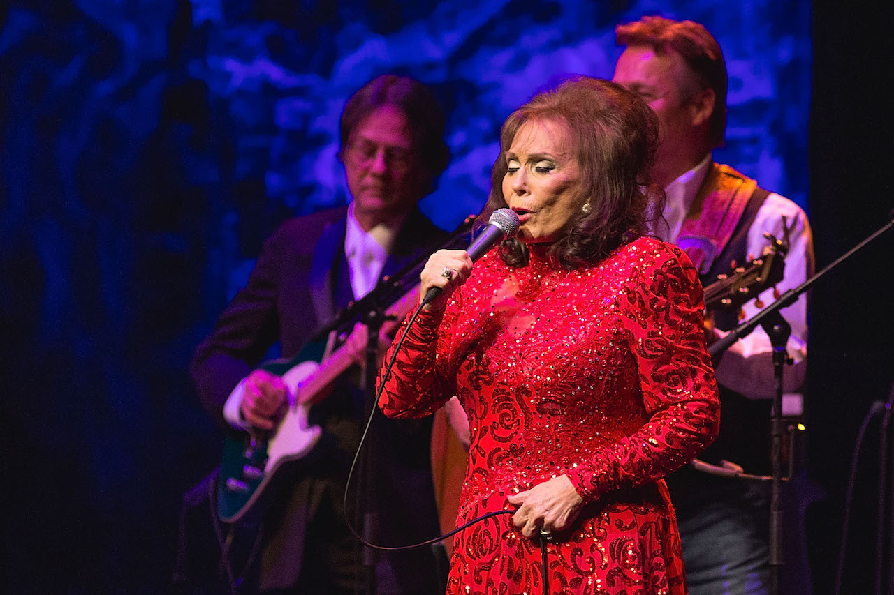 Loretta Lynn pictured performing at ACL Live on October 18, 2015, in Austin, Texas.