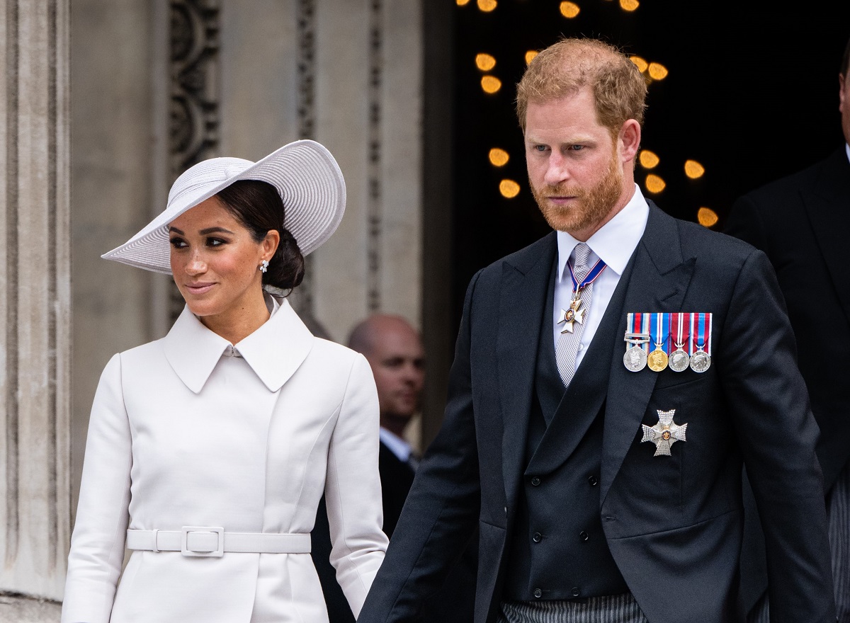 Markle and Prince Harry attend the National Service of Thanksgiving during the Platinum Jubilee