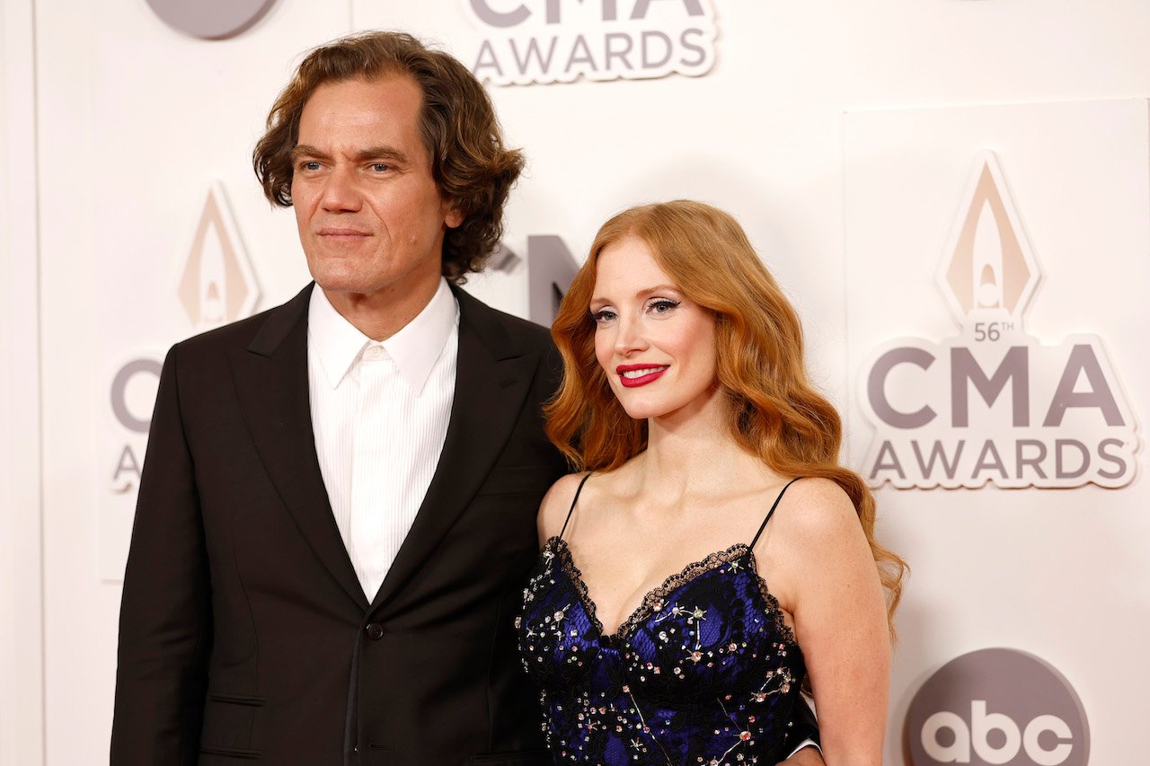 Michael Shannon and Jessica Chastain attend The 56th Annual CMA Awards at Bridgestone Arena on November 09, 2022, in Nashville, Tennessee.