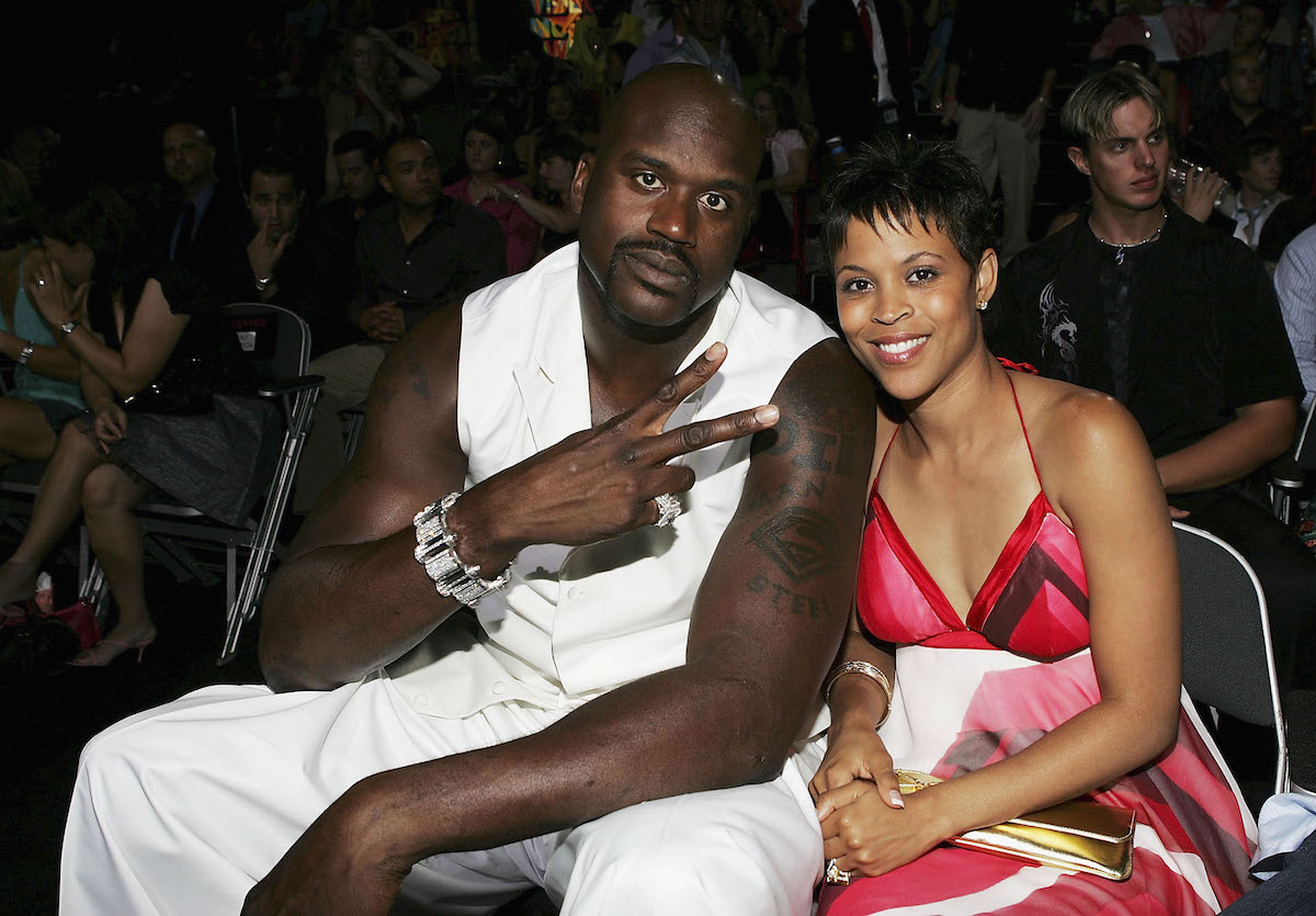 NBA player Shaquille O'Neal and wife Shaunie O'Neal at the 2004 MTV Video Music Awards