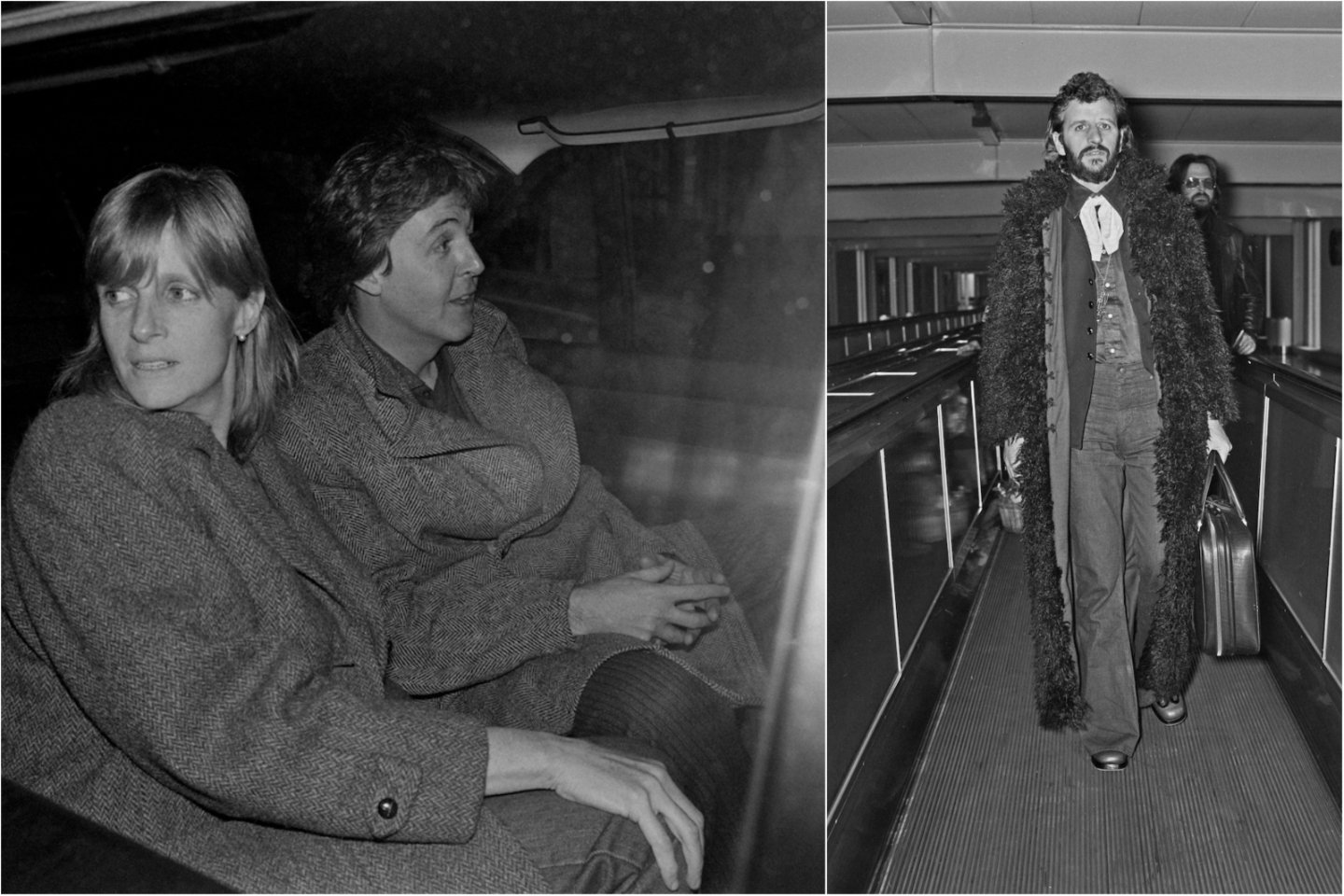 Linda and Paul McCartney in 1983; Ringo Starr at Heathrow Airport in 1973. Linda said she and Pal were afraid to talk to Ringo about his self-destructive behavior.