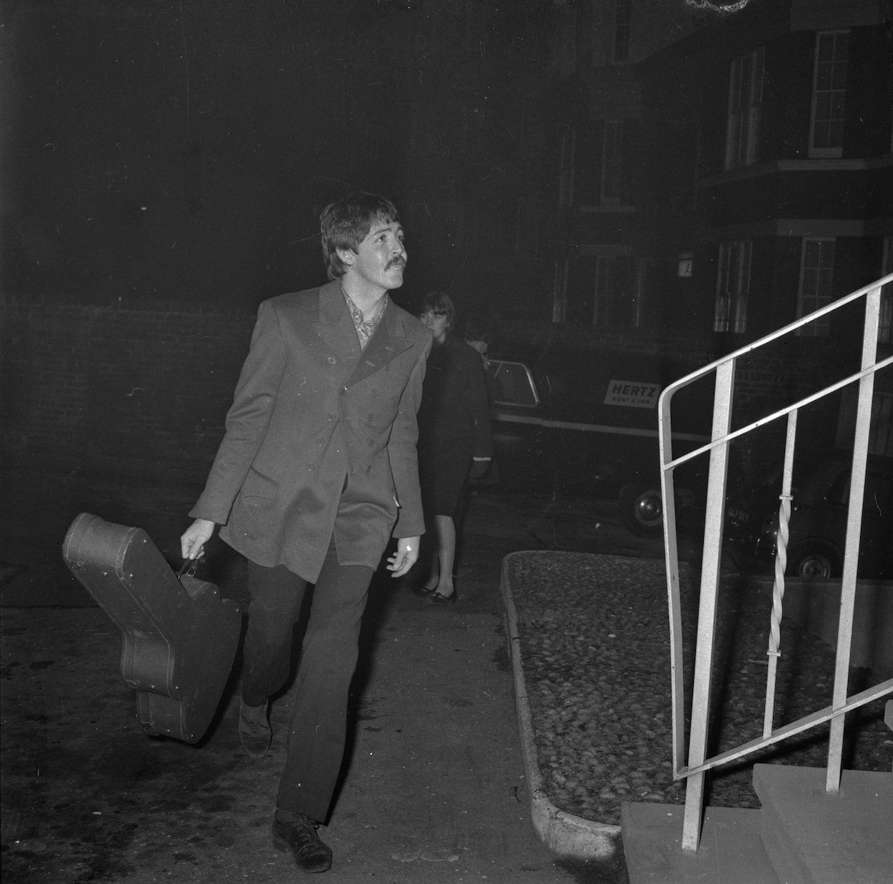 Paul McCartney walks into Abbey Road Studios in 1966. Paul saved pieces of Abbey Road's history years after The Beatles broke up.