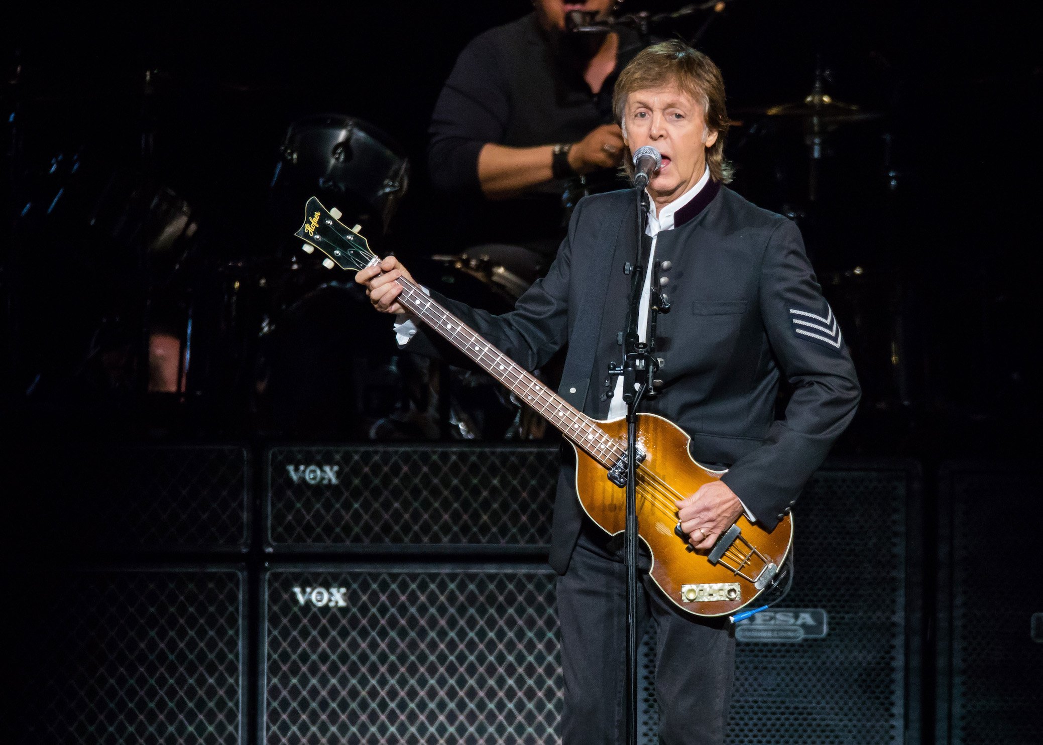 Paul McCartney performs at Little Caesars Arena in Detroit, Michigan