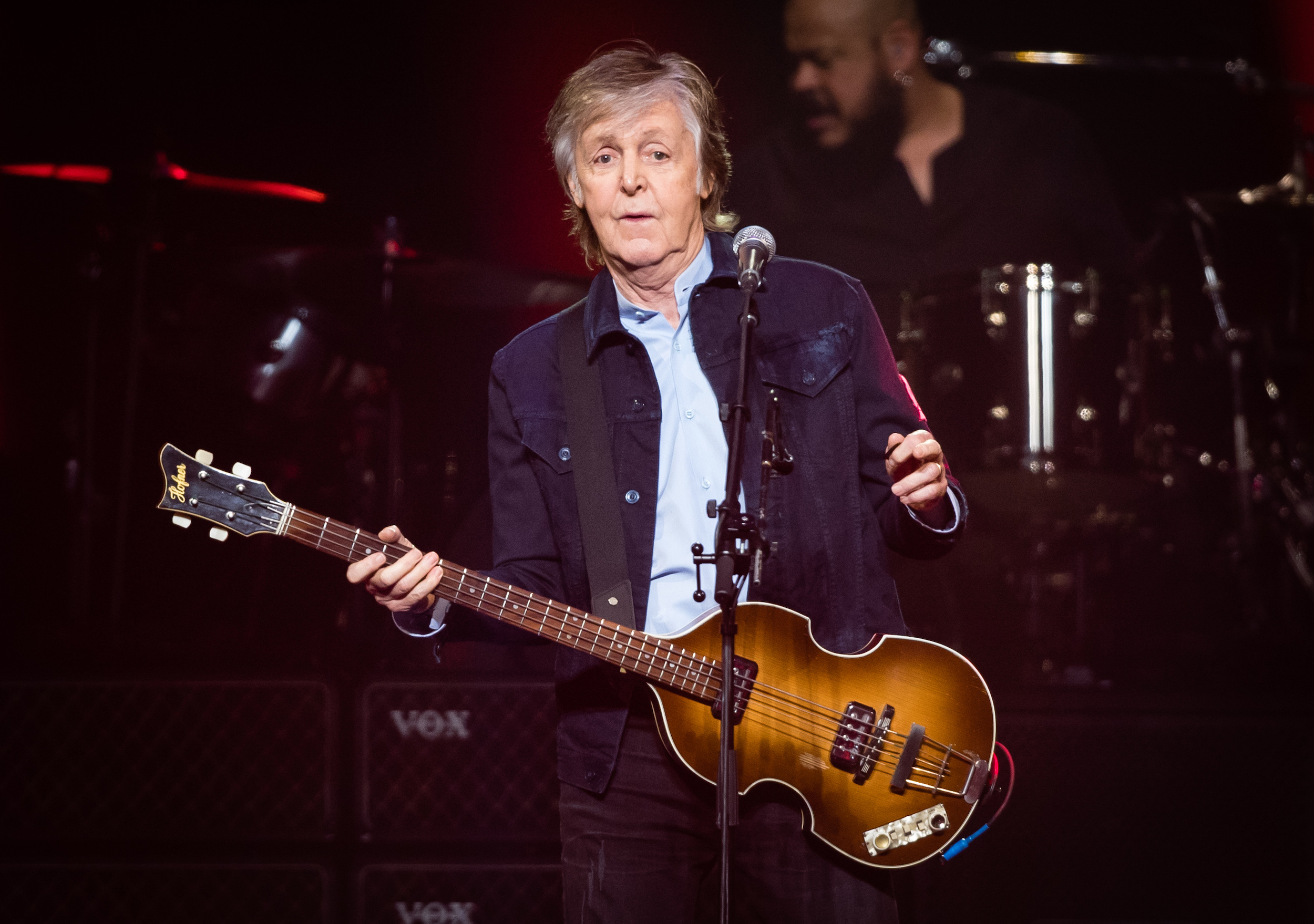 Paul McCartney performs at the O2 Arena in London, England