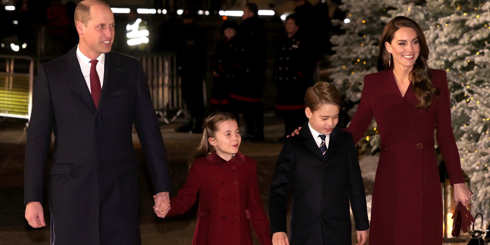 Prince William, Princess Charlotte, Prince George and Kate Middleton attend the 'Together at Christmas' carol service in 2022.