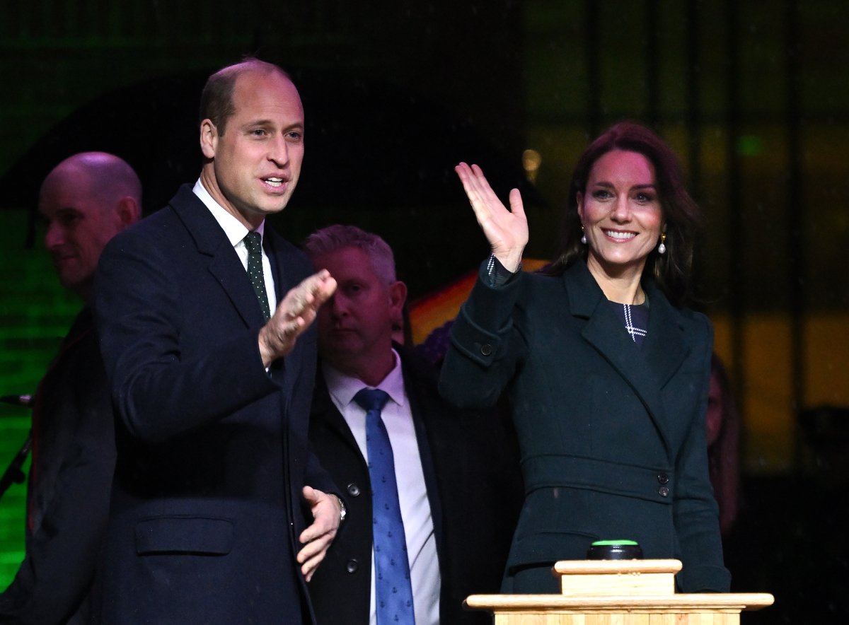 Prince William, Prince of Wales and Kate Middleton, Princess of Wales, kick off Earthshot celebrations by lighting up Boston at Speaker’s Corner by City Hall on November 30, 2022 in Boston, Massachusetts