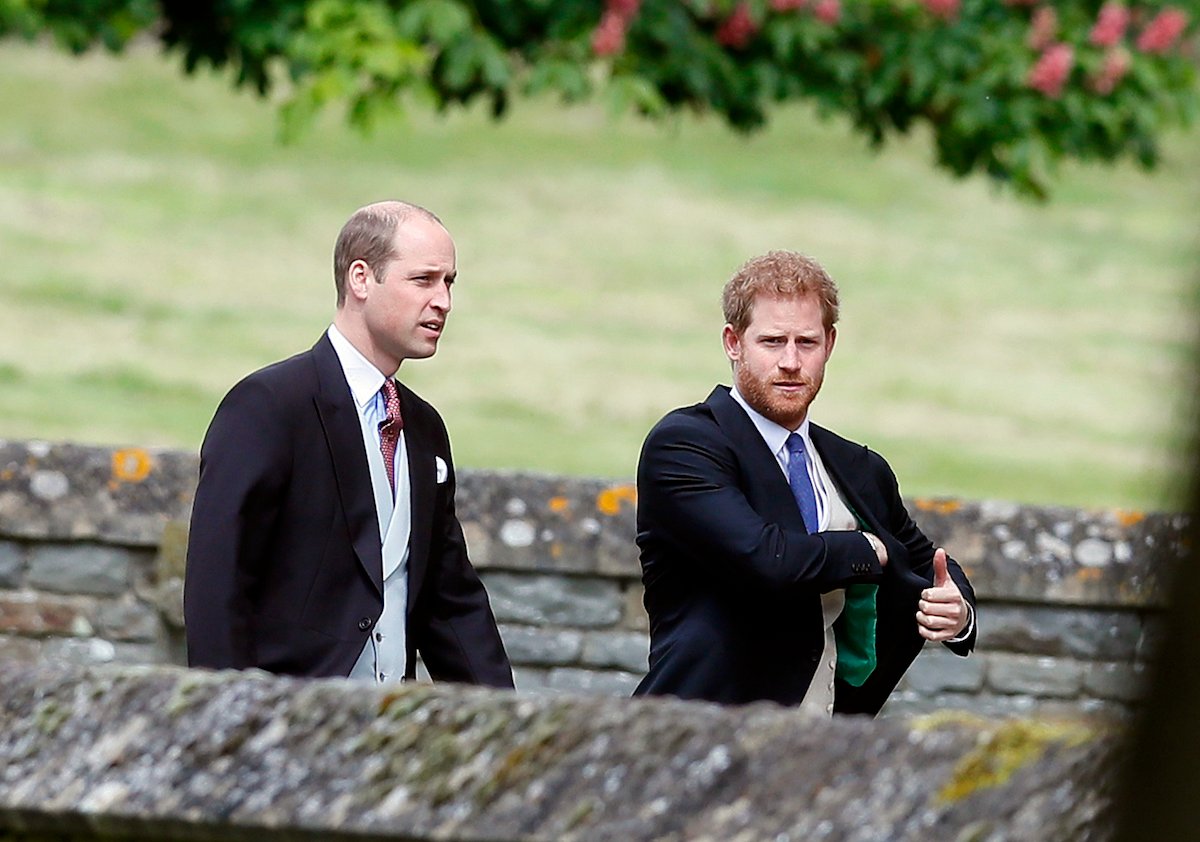 Princes William and Harry, whose current rift is not unlike a falling out from 2002, walk together