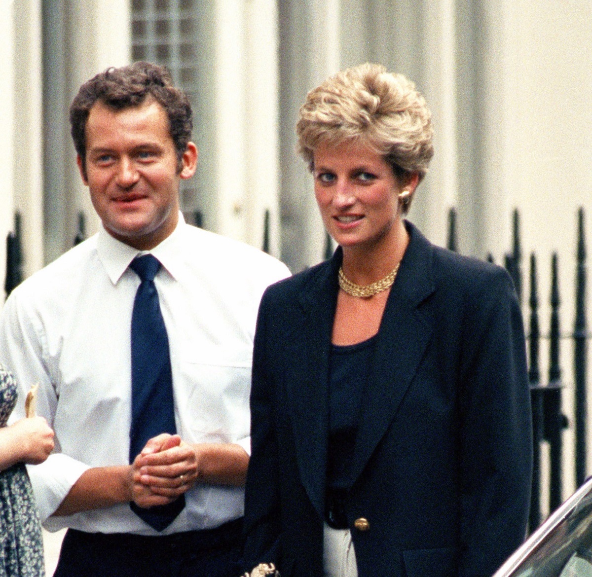 Princess Diana in London with her butler Paul Burrell (circa 1994)
