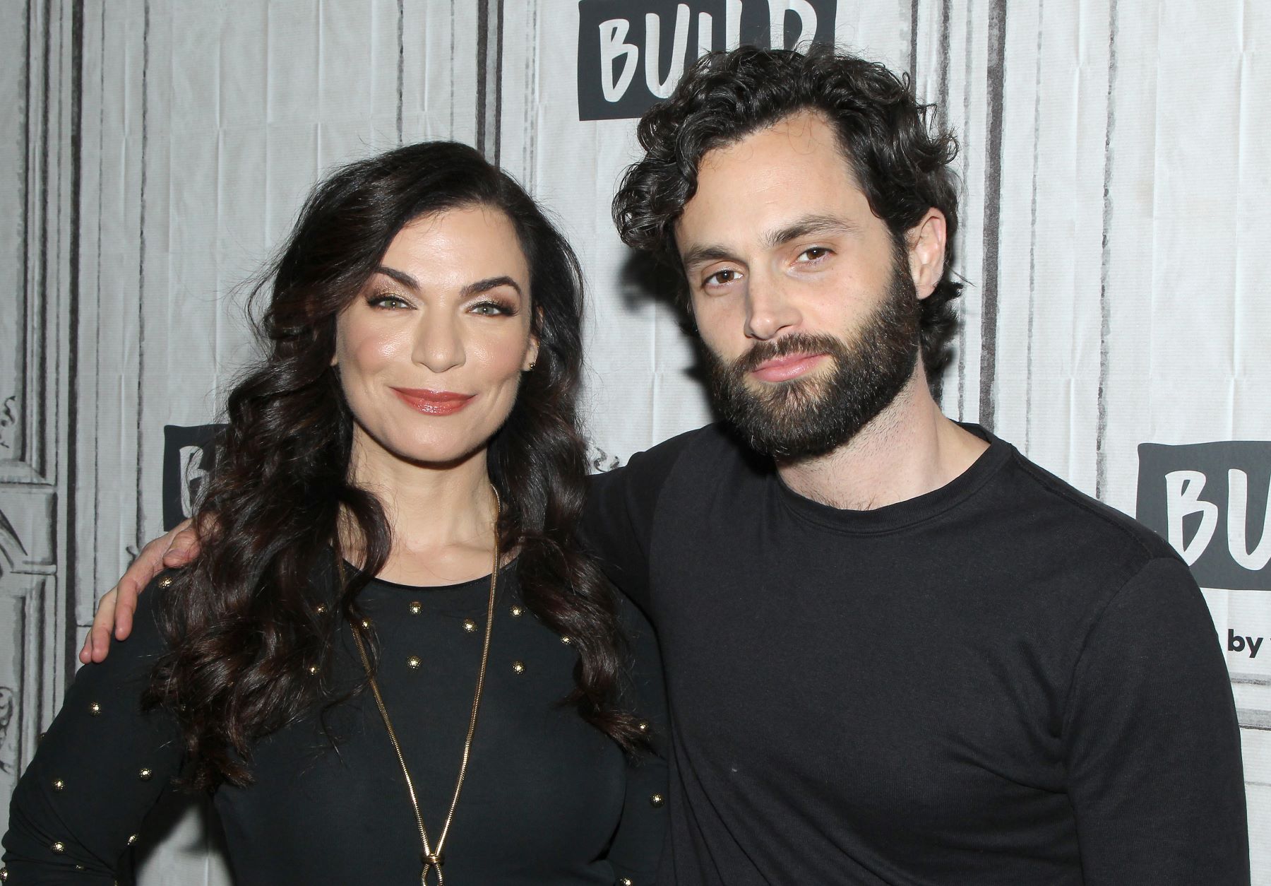 (L to R) Producer Sera Gamble and actor Penn Badgley of 'You' at Build Studio in New York City