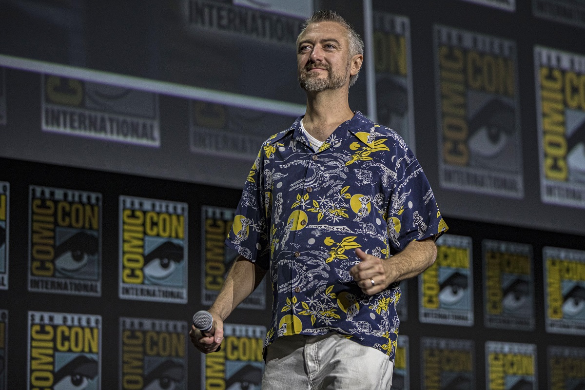 Sean Gunn speaks onstage at the Marvel Cinematic Universe Mega-Panel during 2022 Comic-Con International Day 3