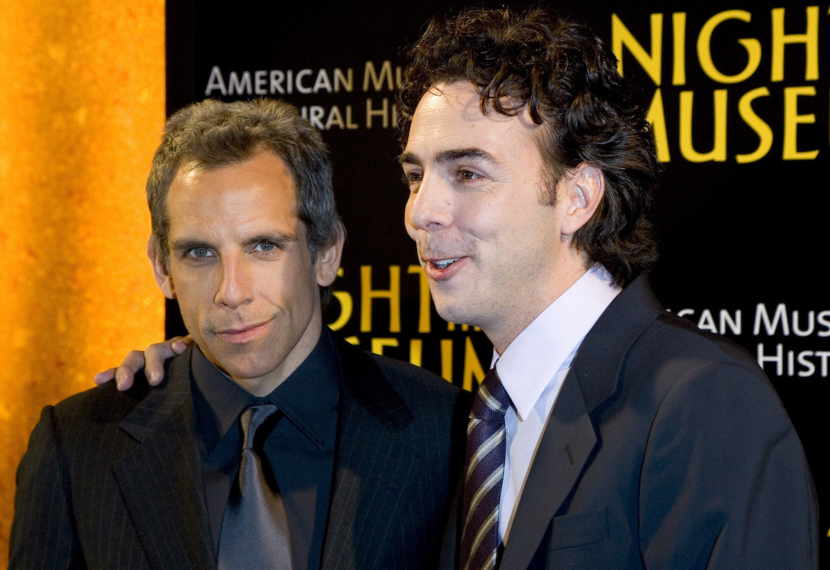 Shawn Levy poses with Ben Stiller at the premiere of "Night at the Museum."
