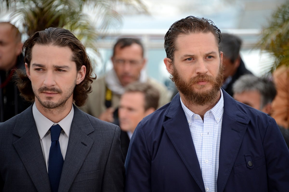 Shia LaBeouf and Tom Hardy at a photocall for 'Lawless'.