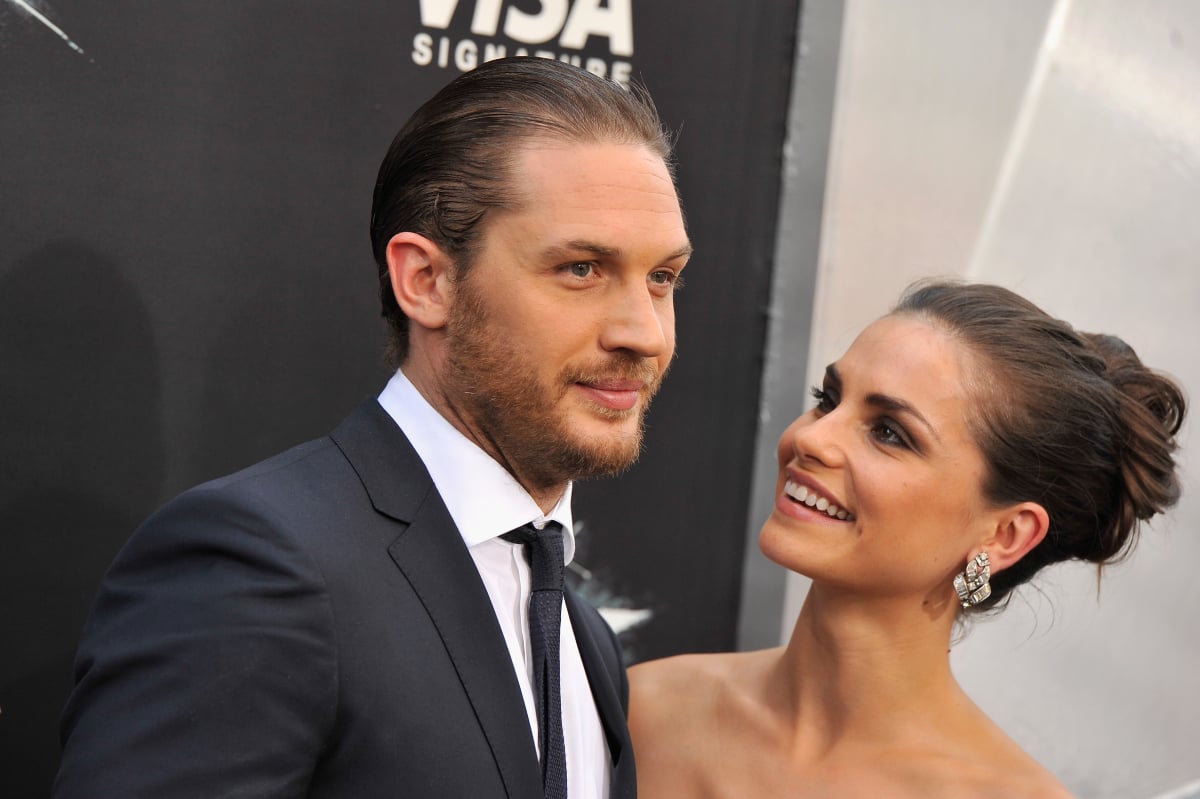 Tom Hardy and Charlotte Riley attend "The Dark Knight Rises" premiere at AMC Lincoln Square Theater on July 16, 2012 in New York City