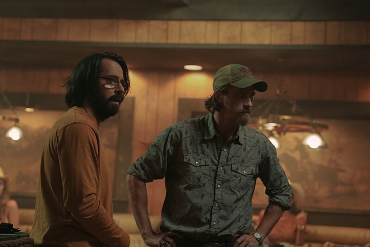 In Tulsa King Episode 5, Dwight's crew is targeted by Black Mcadam. Bodhi and Mitch stand in Mitch's bar.