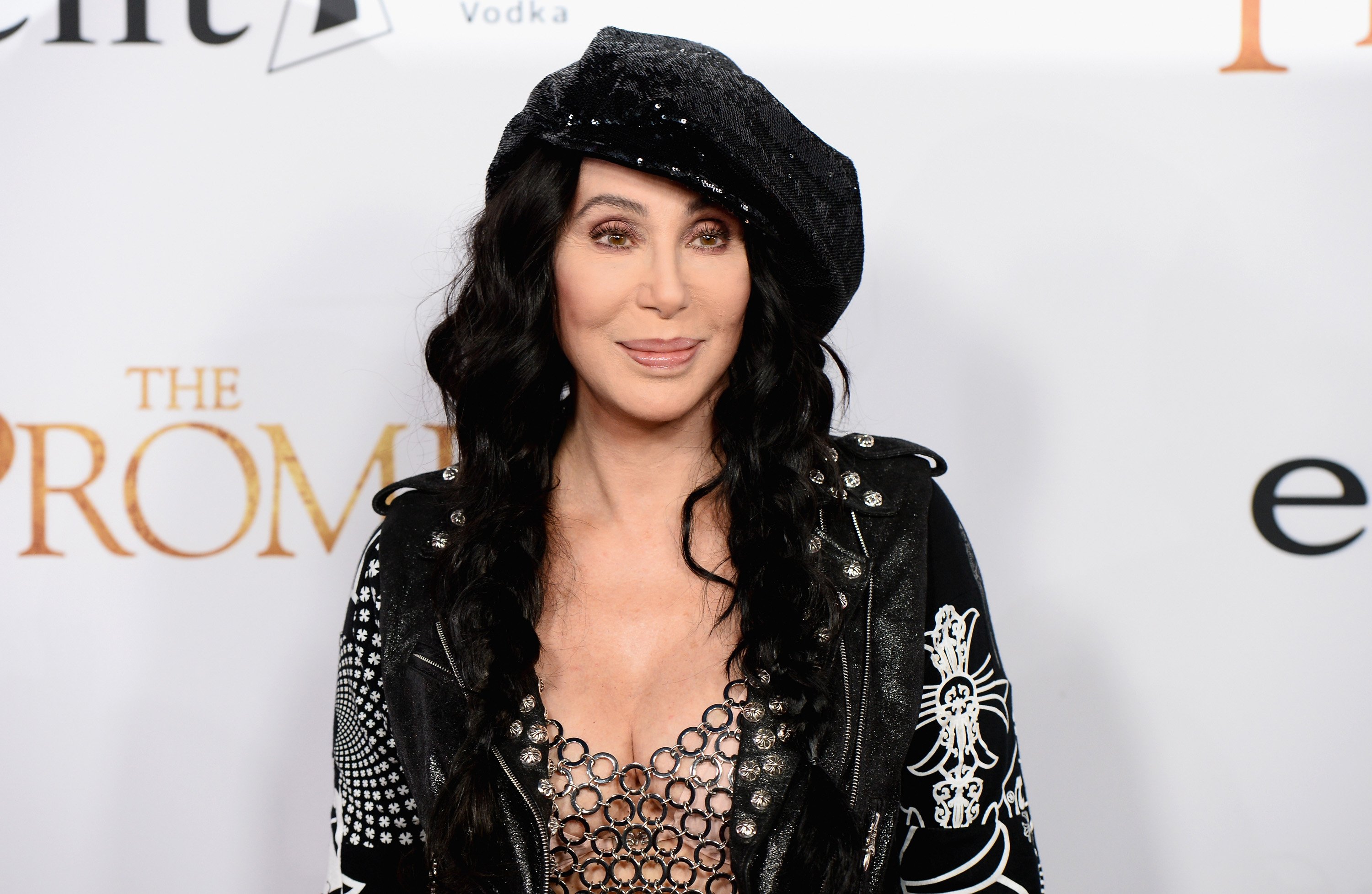 Cher wearing a beret