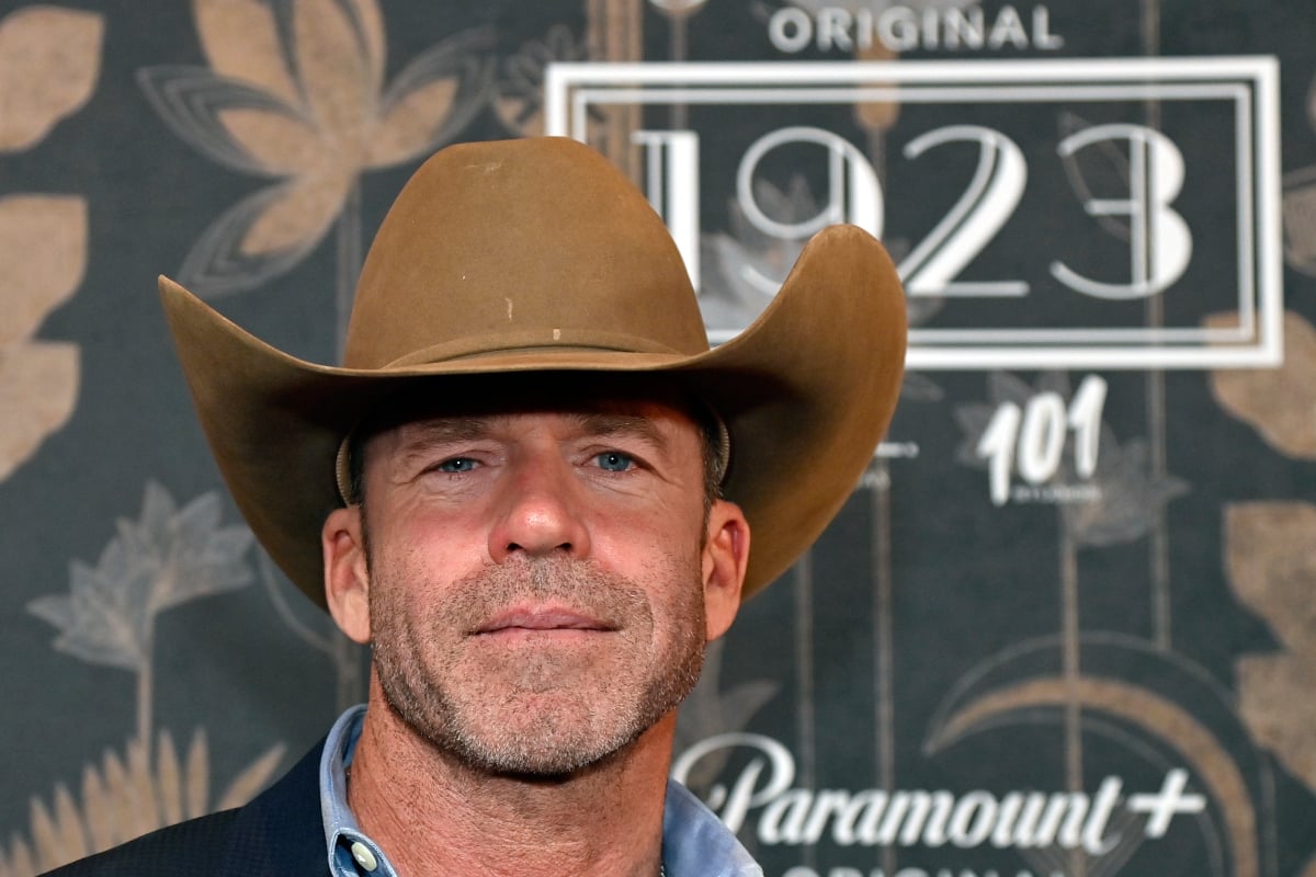 Yellowstone creator Taylor Sheridan attends the "1923" Las Vegas premiere screening the Encore Theater at Wynn Las Vegas on December 03, 2022 in Las Vegas, Nevada