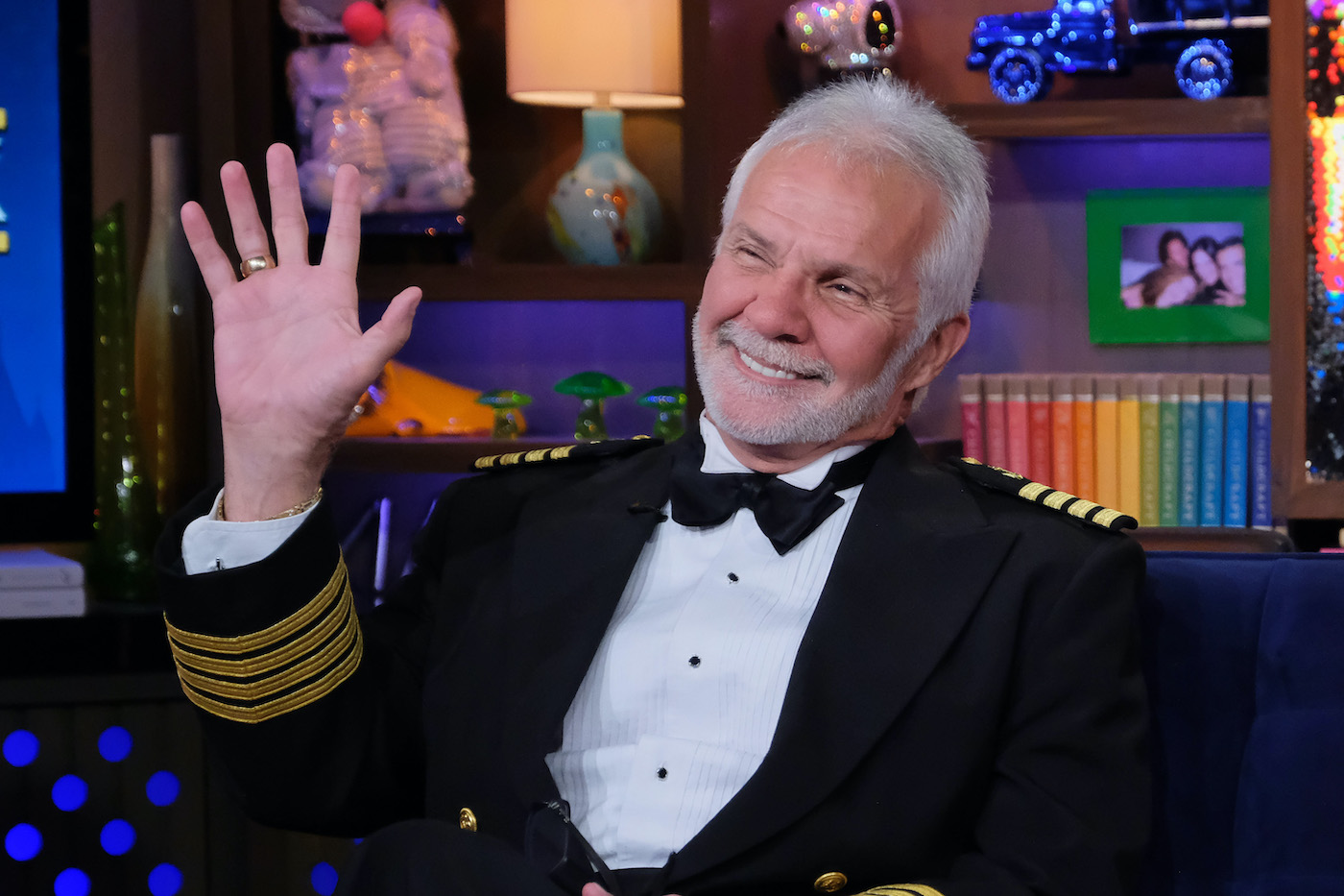 Captain Lee Rosbach from 'Below Deck' waves 
