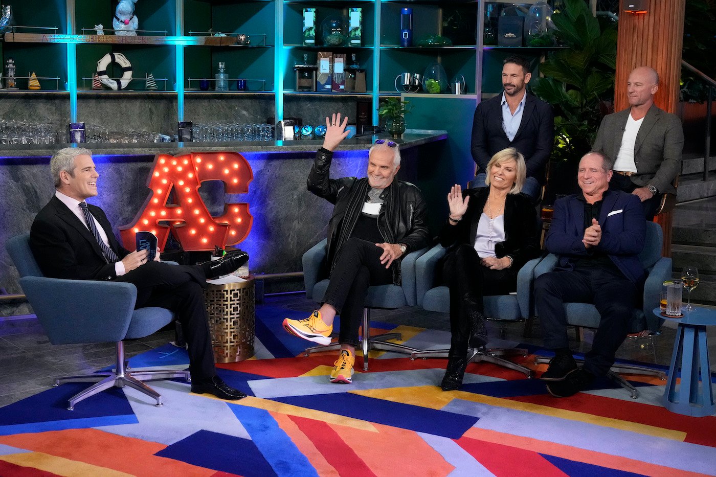 Andy Cohen, meets with Capt. Lee Rosbach, Capt. Sandy Yawn, Capt. Jason Chambers, Capt. Glenn Shephard, Capt. Kerry Titheradge from the 'Below Deck' franchise 