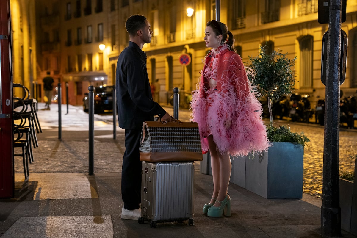 Alfie (Lucien Laviscount) confronts Emily (Lily Collins) in the season 3 premiere of 'Emily in Paris'