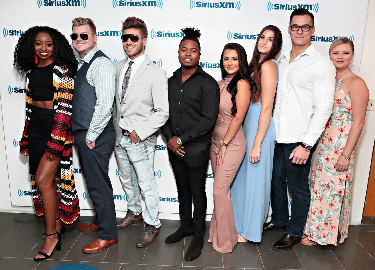 'Floribama Shore' stars Candace Rice, Codi Butts, Gus Smyrnios, Kirk Medas, Nilsa Prowant, Kortni Gilson, Jeremiah Buoni, and Aimee Hall at a 2018 event.