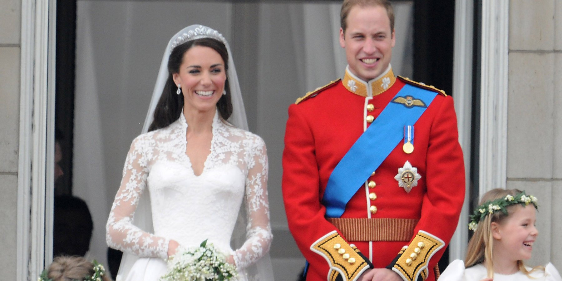 Kate Middleton and Prince William on their 2011 wedding day.