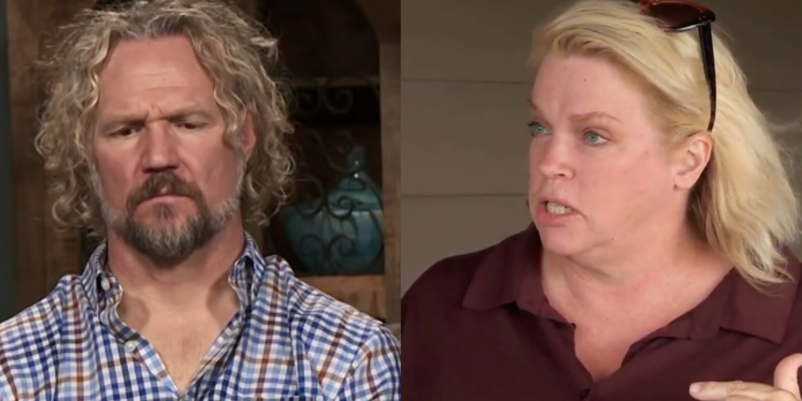 Kody Brown and Janelle Brown in separate photos taken during 'Sister Wives' season 17.