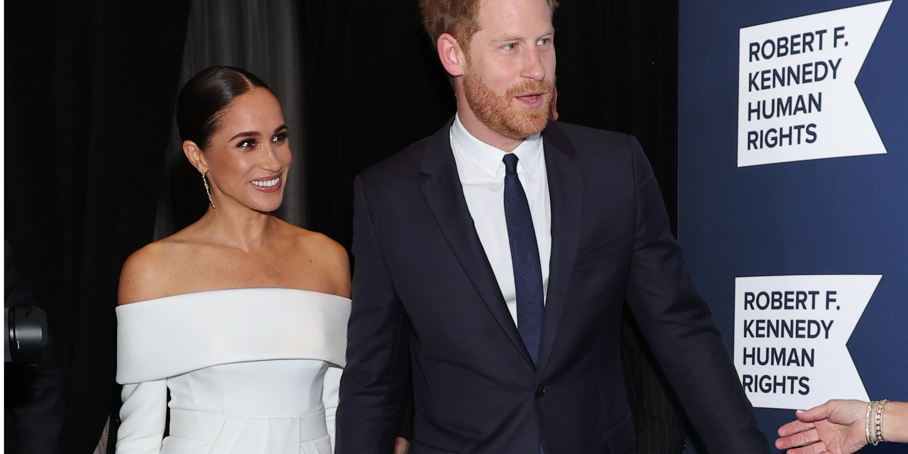 Meghan Markle and Prince Harry appear at the 2022 Robert F. Kennedy Human Rights Ripple of Hope Gala at New York Hilton on December 06, 2022 in New York City.