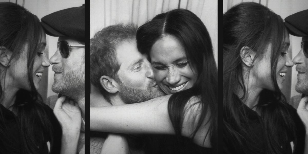 Prince Harry and Meghan Markle in a series of private photobooth pictures from the Netflix series 'Harry & Meghan.'
