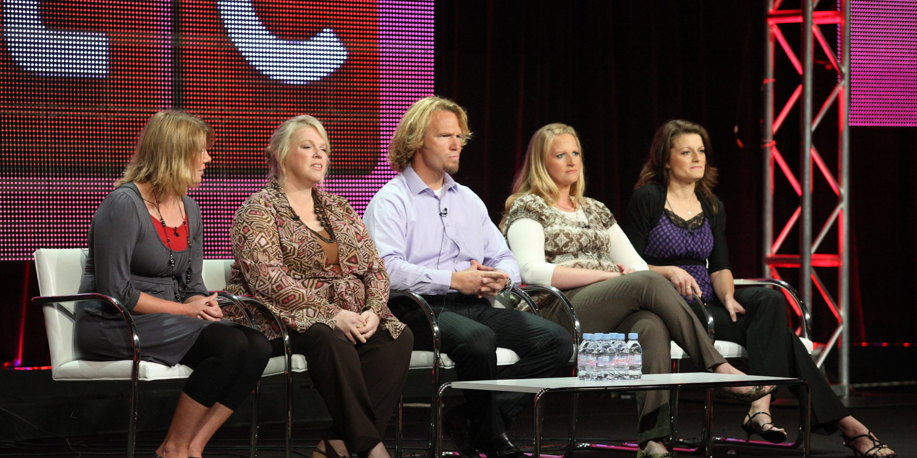 Meri, Janelle, Kody, Christine, and Robyn Brown on a TLC panel in 2010.