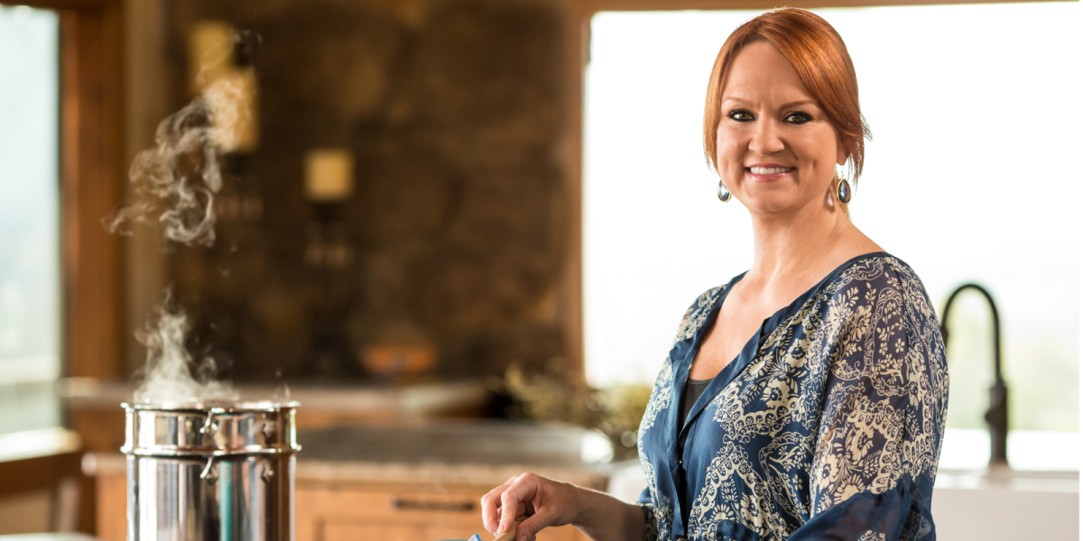 Ree Drummond on the set of her Food Network series 'The Pioneer Woman.'