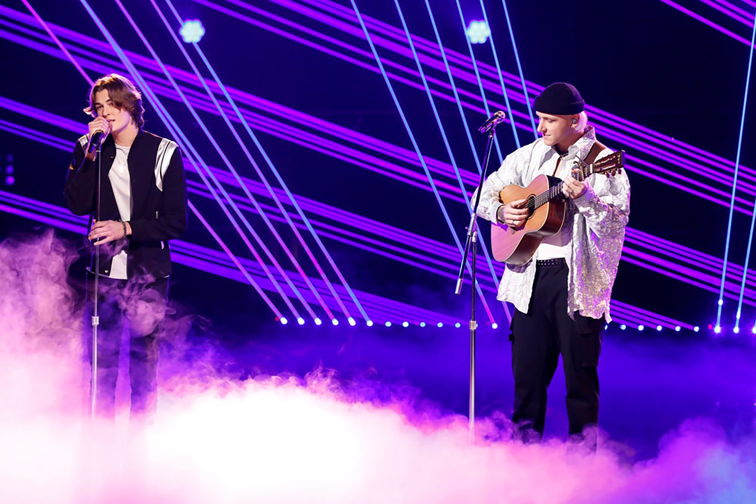 Brayden Lape and Bodie perform a duet on The Voice Season 22 one week before the finale.