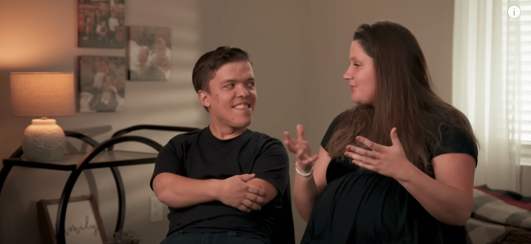 Zach and Tori Roloff wearing black shirts.