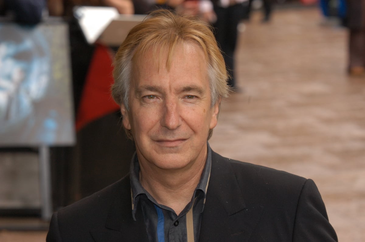 Alan Rickman appears at the premiere of the second Harry Potter film in 2004