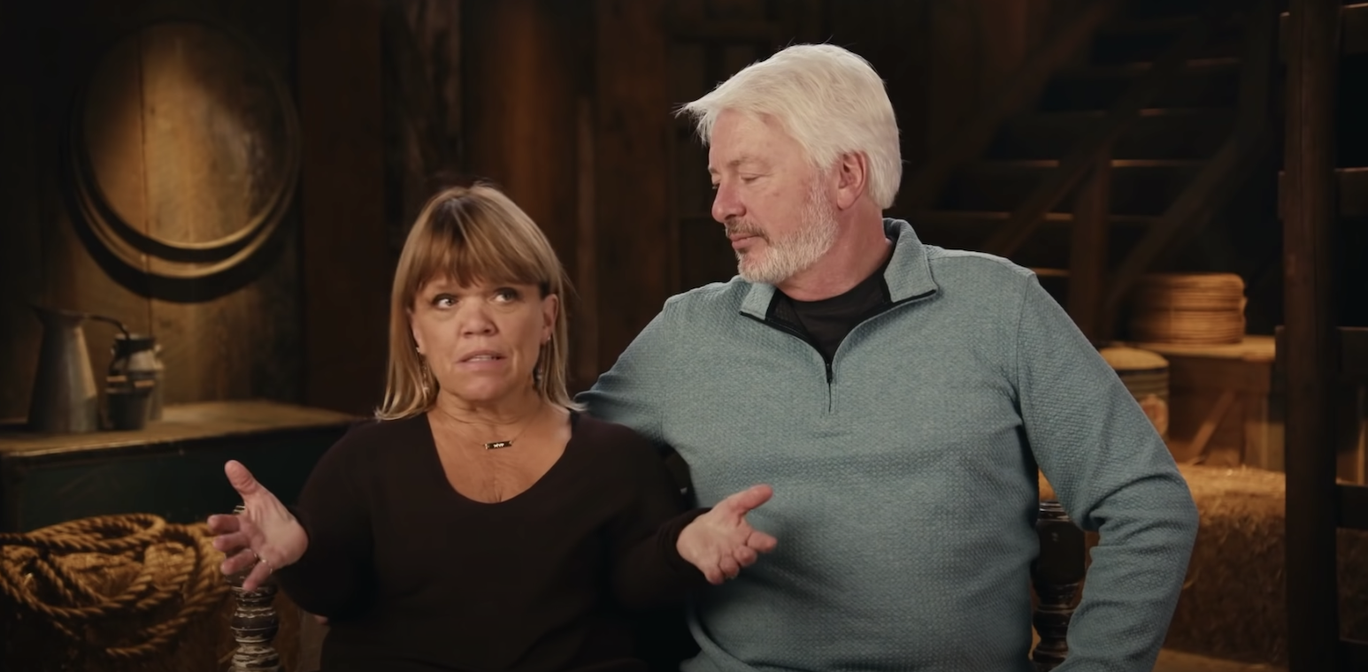 Amy Roloff and Chris Marek talking during a confessional in 'Little People, Big World'
