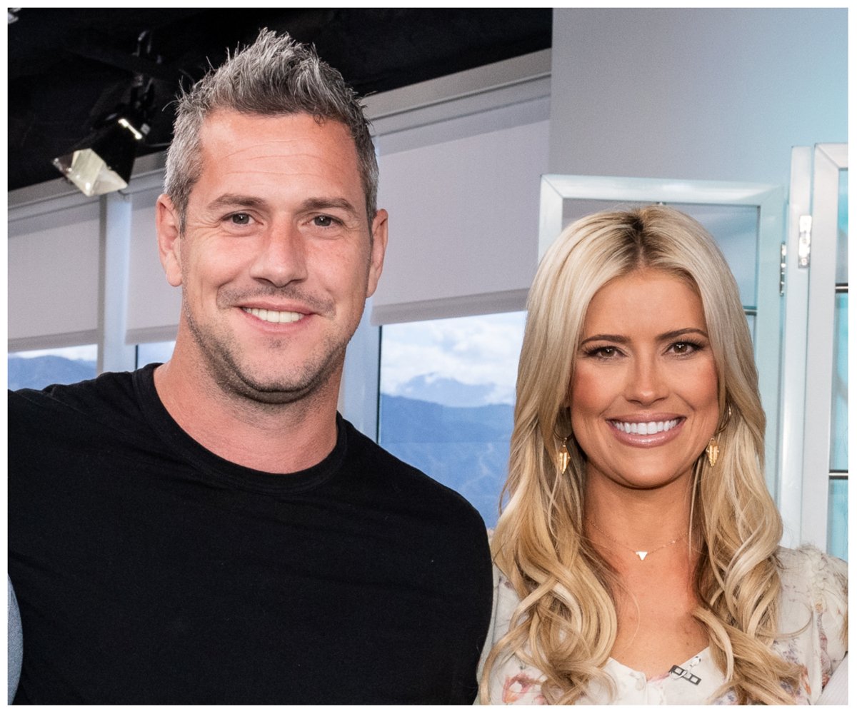 Ant Anstead and Christina Hall smile and pose together.