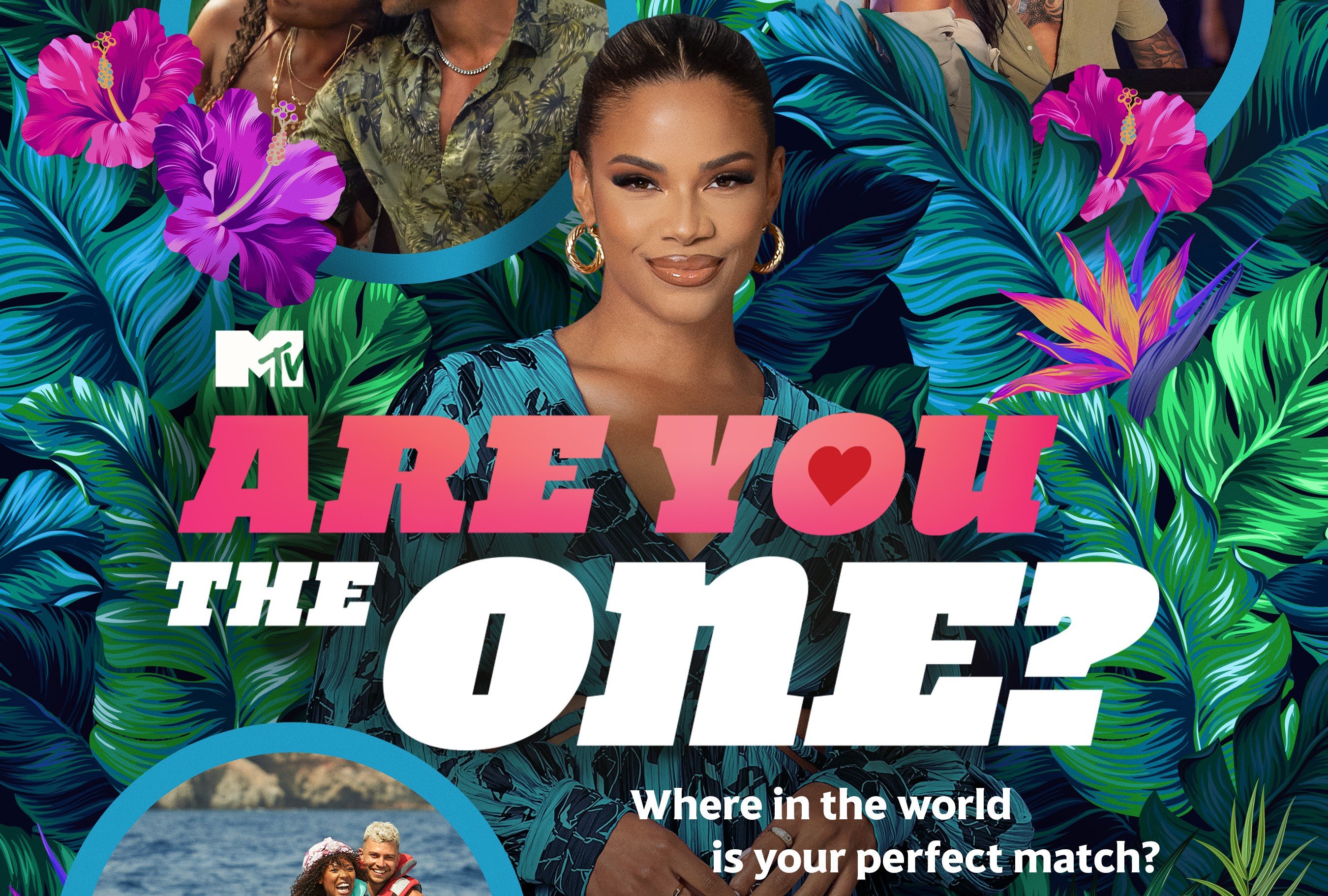 Kamie Crawford, the host of 'Are You the One?' Season 9, appears on the season's poster for Paramount+.