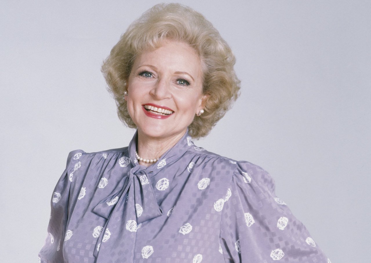 Betty White, pictured as Rose Nylund for 'The Golden Girls,' was tight-lipped about her favorite on-screen kiss.