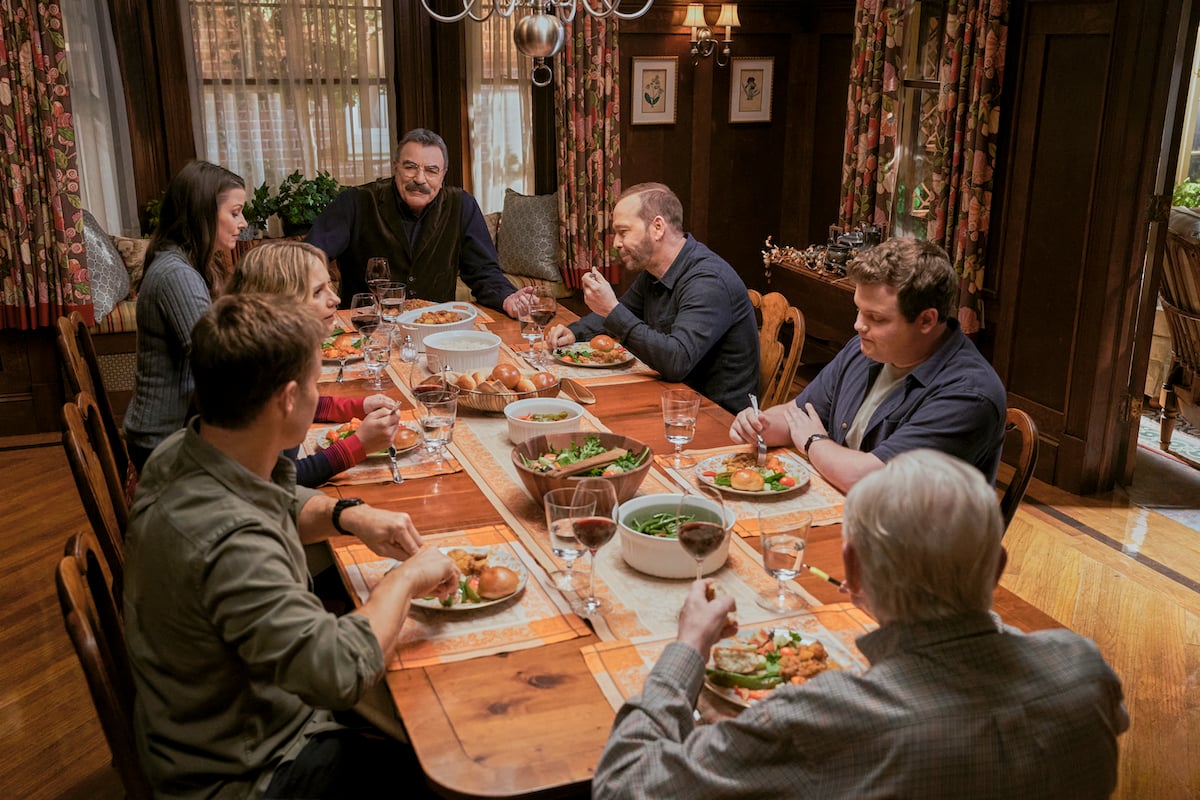 The Reagan family during their traditional family dinner on Blue Bloods